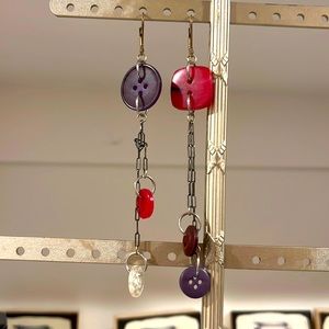 Vintage Button Earrings